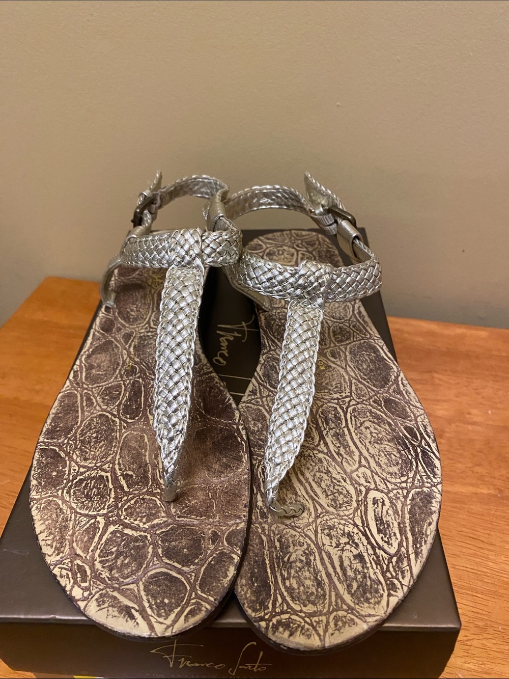 Franco Sarto Metallic Sandal 8